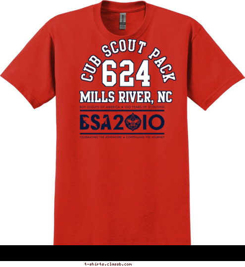 CUB SCOUT PACK 624 Mills River, NC T-shirt Design Pack 624 2010