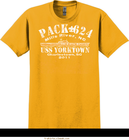 PACK 624 Mills River, NC Charlestown, SC
2011 USS YORKTOWN T-shirt Design 624 yorktown 2011