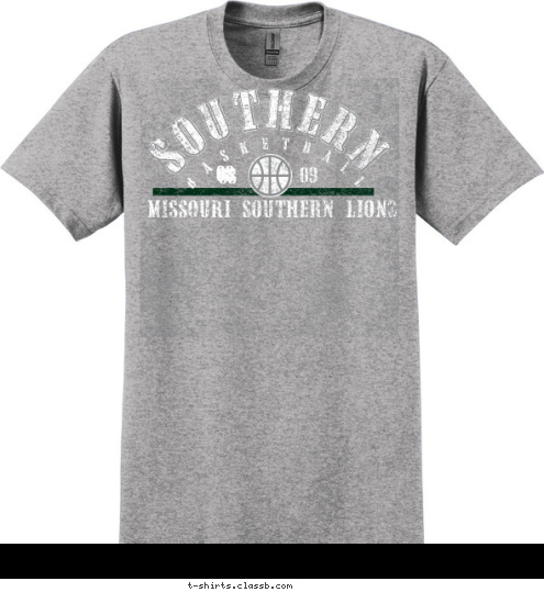 08 SOUTHERN B A S K E T B A L L MISSOURI SOUTHERN LIONS 09 08 T-shirt Design 