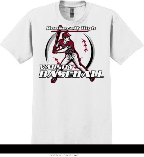 BASEBALL VARSITY Roosevelt High T-shirt Design SP2827