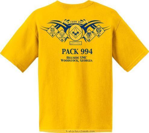 PACK 994 Hillside UMC
Woodstock, Georgia DO YOUR BEST T-shirt Design 