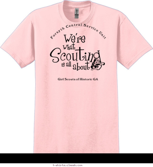 Forsyth Central Service Unit Girl Scouts of Historic GA T-shirt Design 