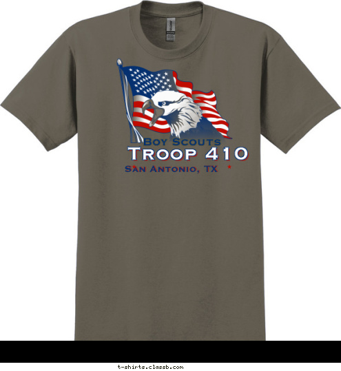 Boy Scouts Troop 410 San Antonio, TX T-shirt Design 