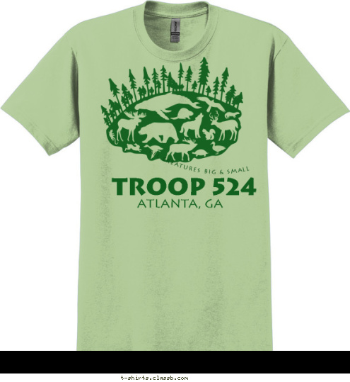 ATLANTA, GA TROOP 524 ALL CREATURES BIG & SMALL T-shirt Design 