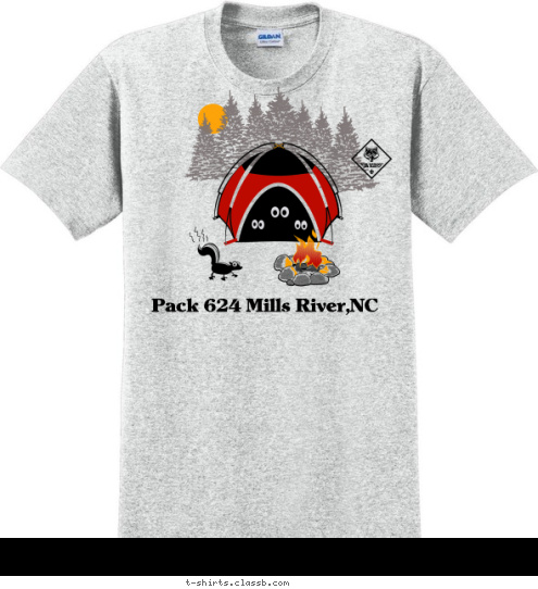 Pack 624 Mills River,NC  T-shirt Design 