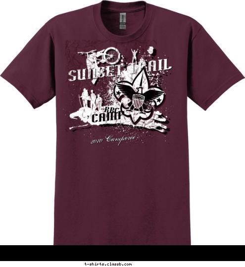 RRC 2010 Camporee CAMP SUNSET TRAIL T-shirt Design 