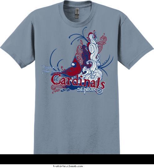 High School Roosevelt seniorS Cardinals T-shirt Design SP2862