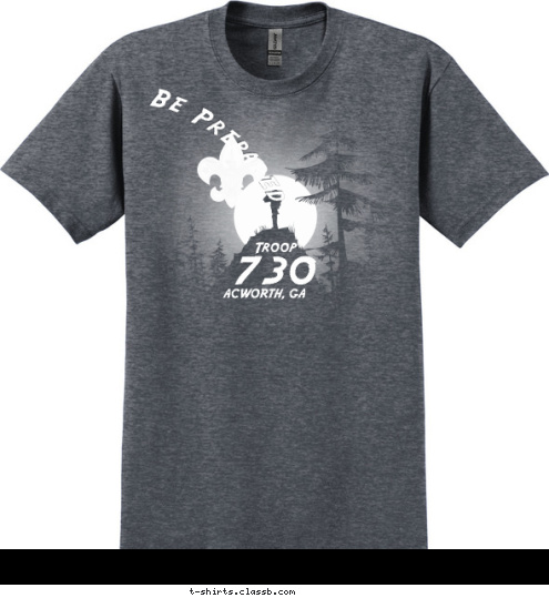 ACWORTH, GA 730 Troop Be Prepared T-shirt Design 