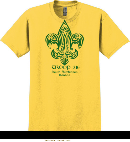 South Hutchinson
 Kansas TROOP 316 T-shirt Design 