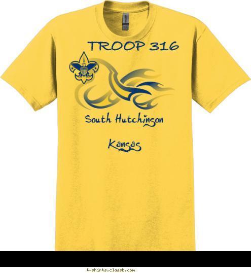 TROOP 316 South Hutchinson
Kansas T-shirt Design 