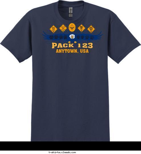 PACK 123 ANYTOWN, USA T-shirt Design 