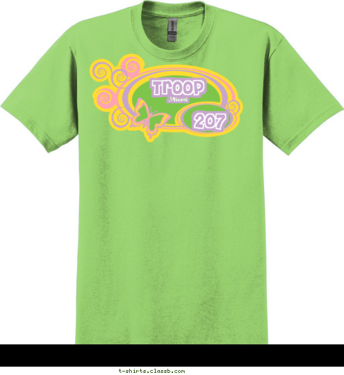 Troop  Troop  Troop  Troop  Miami Miami 207 T-shirt Design 