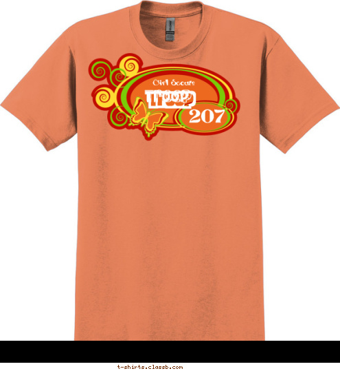 Troop  Troop  Troop  Girl Scouts 207  T-shirt Design 