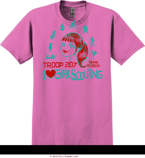 Miami
Florida TROOP 207 T-shirt Design 