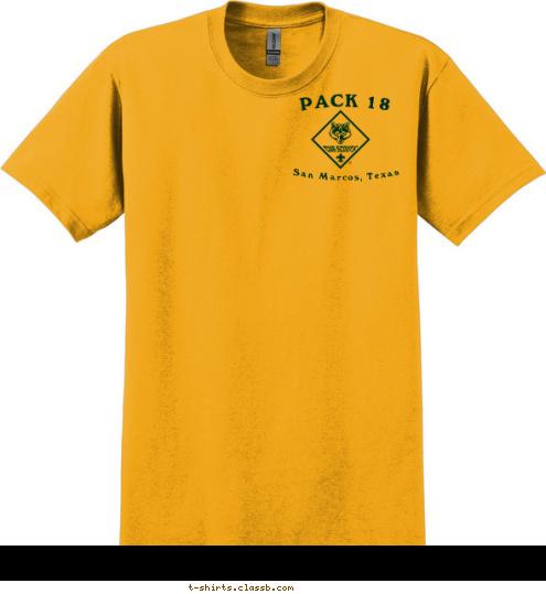 San Marcos, Texas PACK 18 San Marcos, Texas PACK 18 CUB SCOUTS T-shirt Design 