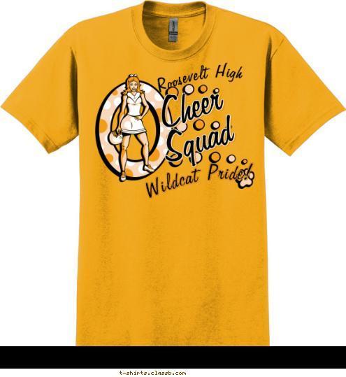 Wildcat Pride! Squad Cheer Roosevelt High T-shirt Design SP2867