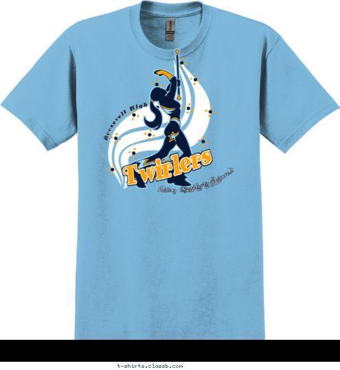 Class of 2012 Adding Sparkle to Roosevelt Roosevelt High Twirlers T-shirt Design SP2871