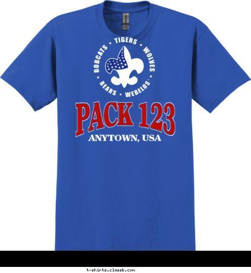 PACK 123 ANYTOWN, USA T-shirt Design 