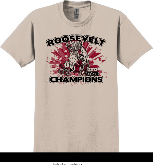 2012 STATE CHAMPIONS ROOSEVELT T-shirt Design SP1256