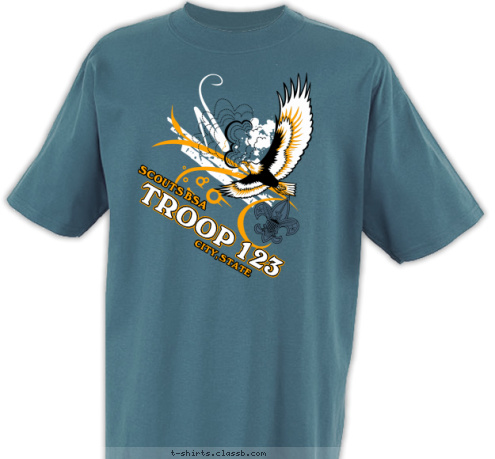 BOY SCOUT TROOP 123 CITY, STATE T-shirt Design SP2891