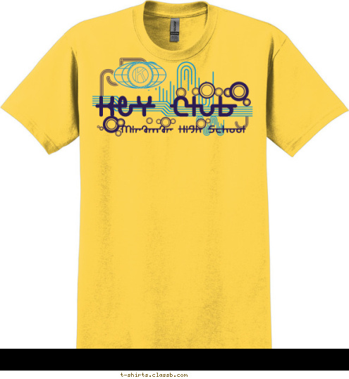 New Text New Text Miramar High School Key Club T-shirt Design 