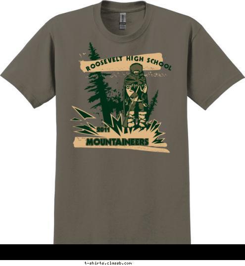 MOUNTAINEERS ROOSEVELT HIGH SCHOOL 2011 T-shirt Design SP2899