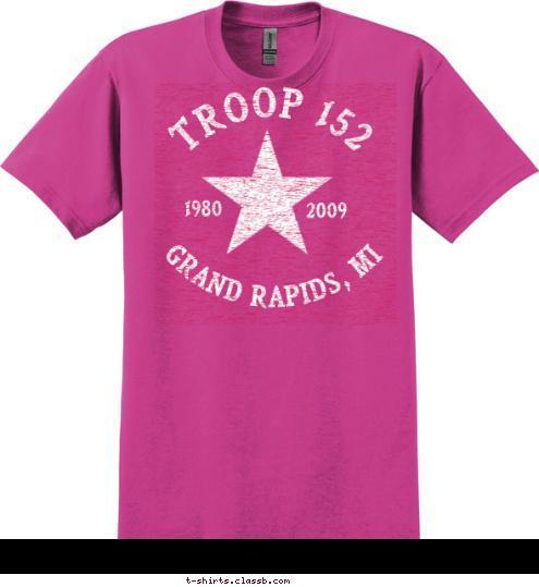 2009 1980 GRAND RAPIDS, MI TROOP 152 T-shirt Design S252