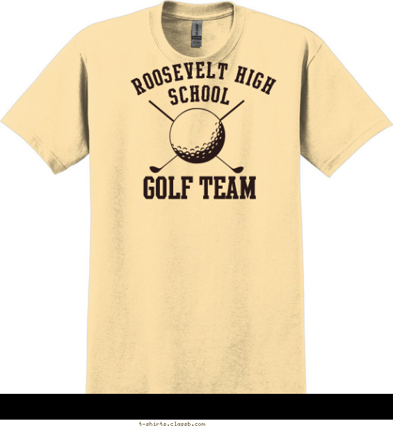 Team Spirit Golf Tee T-shirt Design