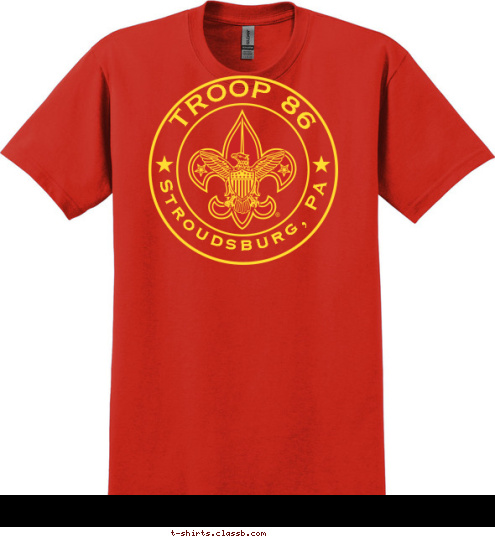 TROOP 86 Stroudsburg, PA T-shirt Design 