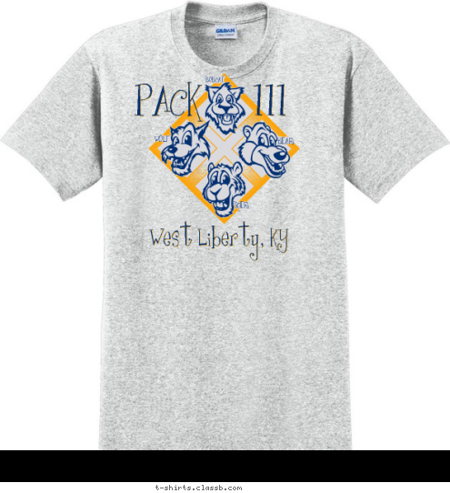 KY West Liberty, 111 PACK TIGER WOLF BEAR BOBCAT T-shirt Design 