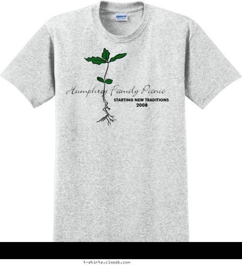 2008

 STARTING NEW TRADITIONS Humphrey Family Picnic

 T-shirt Design 