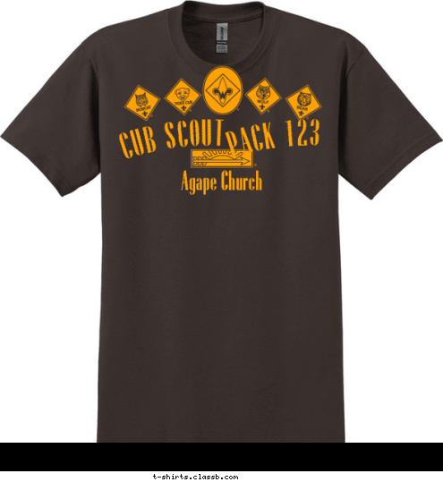 PACK 123 Agape Church CUB SCOUT T-shirt Design 