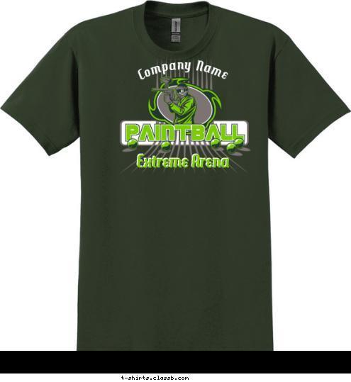 Company Name Extreme Arena PAINTBALL T-shirt Design SP2939