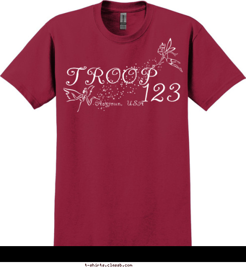 Anytown, USA 123 TROOP T-shirt Design 