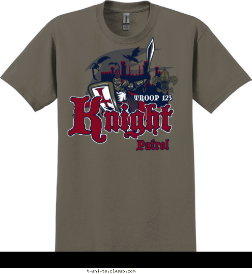 TROOP 123 Patrol night K T-shirt Design SP2923