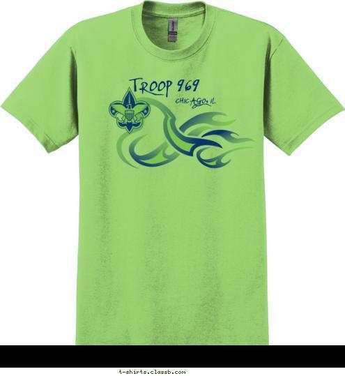 TROOP 969 CHICAGO, IL T-shirt Design 