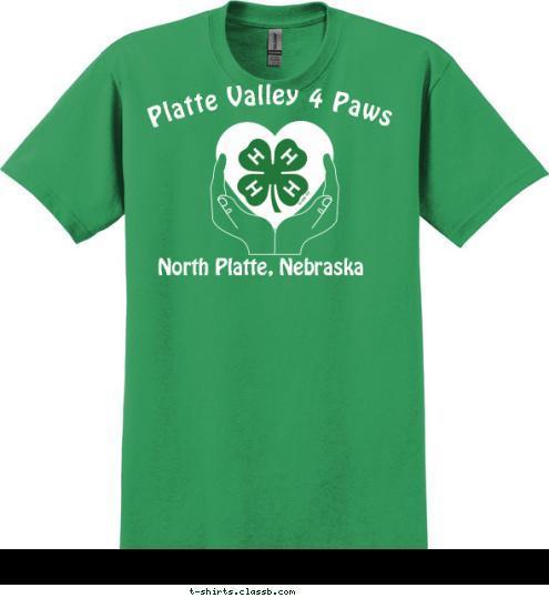 North Platte, Nebraska Platte Valley 4 Paws T-shirt Design 