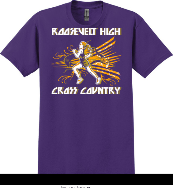 Cross Country Linear Race T-shirt Design