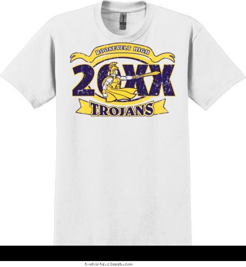 ROOSEVELT HIGH TROJANS 2012 T-shirt Design SP2966