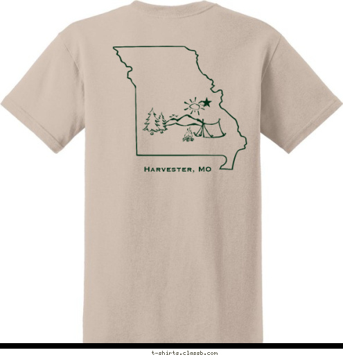 Harvester, MO Troop 757 BOY SCOUT T-shirt Design 