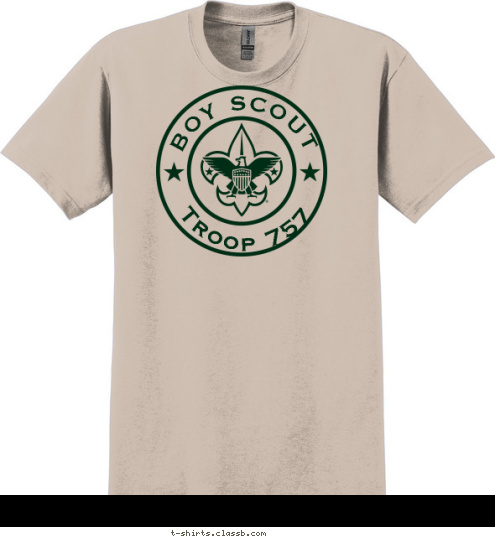 Harvester, MO Troop 757 BOY SCOUT T-shirt Design 