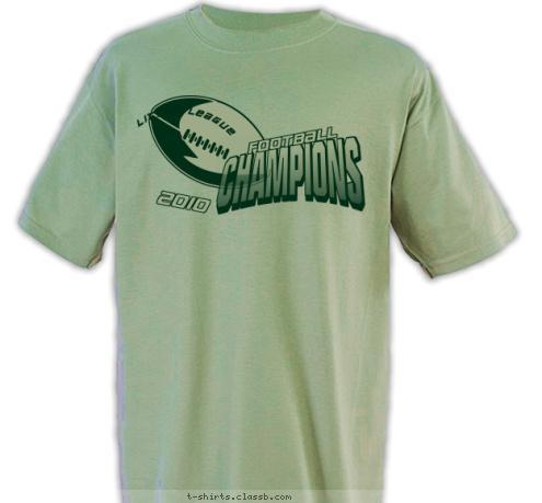 2010 FOOTBALL Alma Little League T-shirt Design 