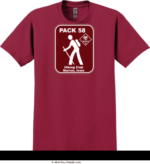 Hiking Club
Marion, Iowa
 PACK 58 T-shirt Design 