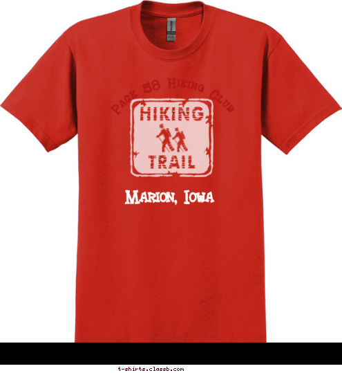 Pack 58 Hiking Club Marion, Iowa T-shirt Design 