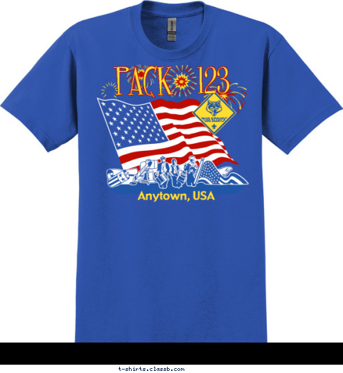 PACK  123 Anytown, USA T-shirt Design 