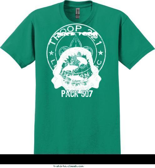 pack 1000 Soccer SM North Killer Shark Patrol Pack 507 TROOP 221 Lexington, SC T-shirt Design 