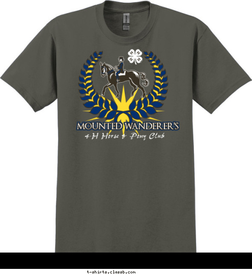 4-H Horse & Pony Club MOUNTED WANDERER'S T-shirt Design SP3002