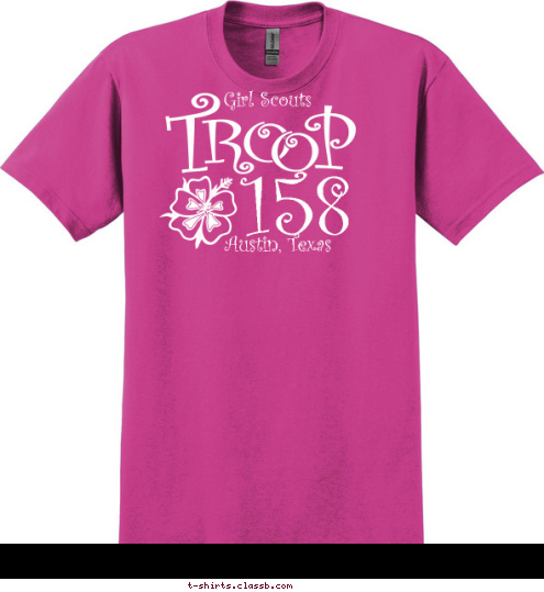 Austin, Texas Girl Scouts 158 T-shirt Design 