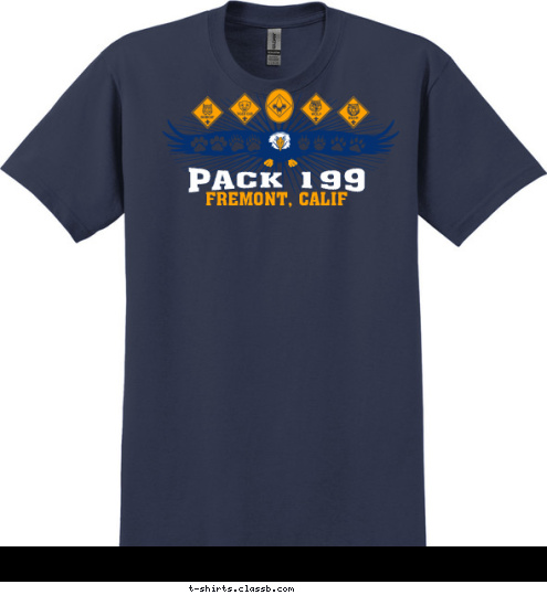 PACK 199 FREMONT, CALIF  T-shirt Design 