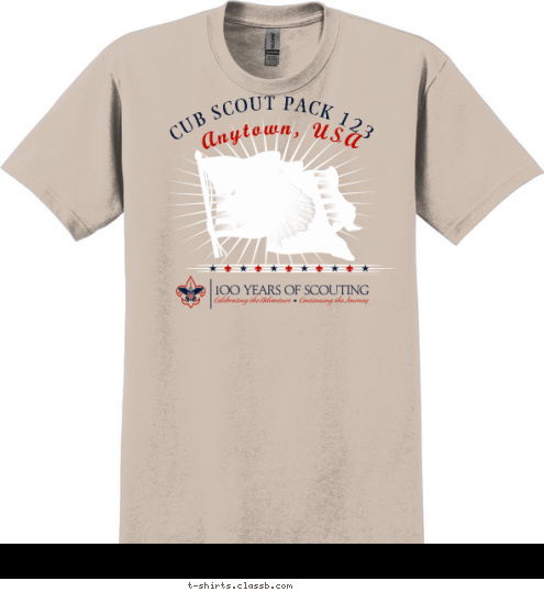 CUB SCOUT PACK 123 Anytown, USA T-shirt Design 